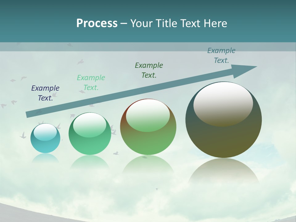 A Group Of Birds Flying In The Sky PowerPoint Template