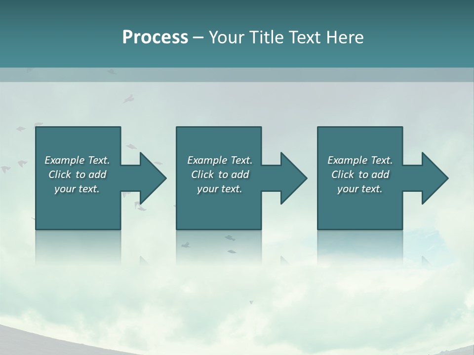 A Group Of Birds Flying In The Sky PowerPoint Template