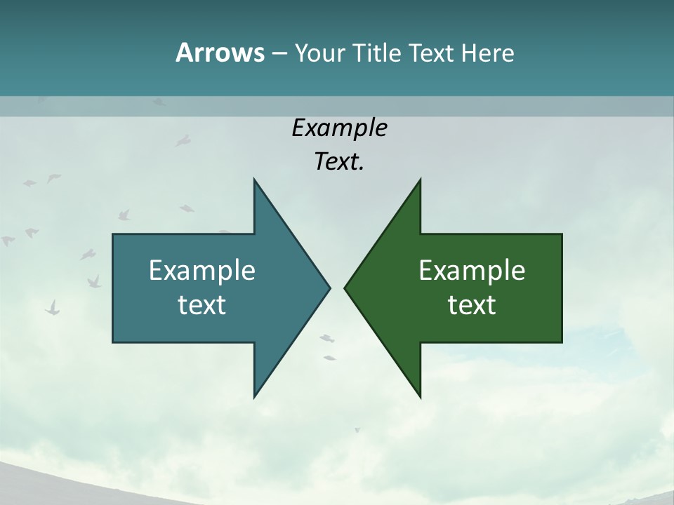 A Group Of Birds Flying In The Sky PowerPoint Template