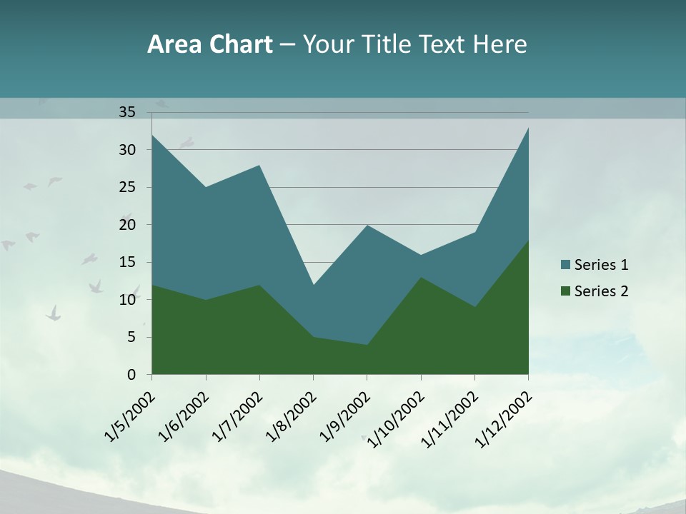 A Group Of Birds Flying In The Sky PowerPoint Template