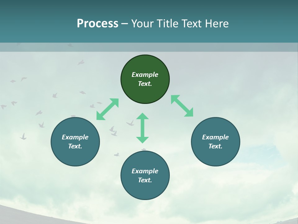 A Group Of Birds Flying In The Sky PowerPoint Template