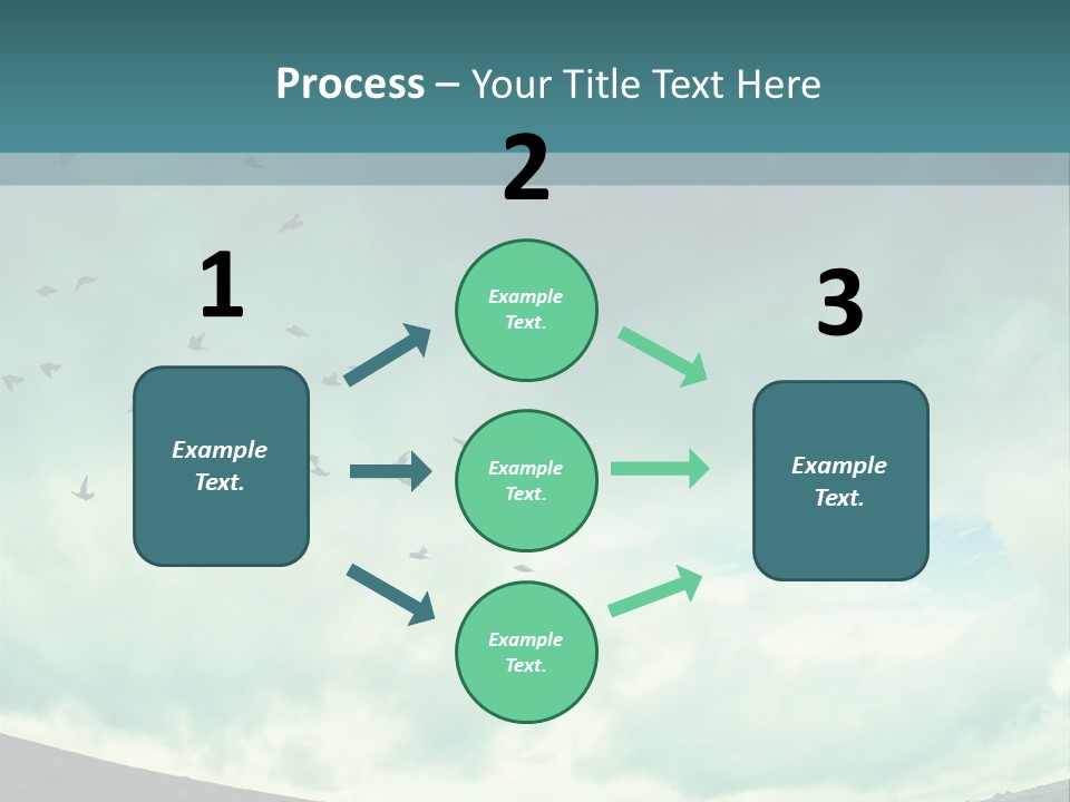 A Group Of Birds Flying In The Sky PowerPoint Template