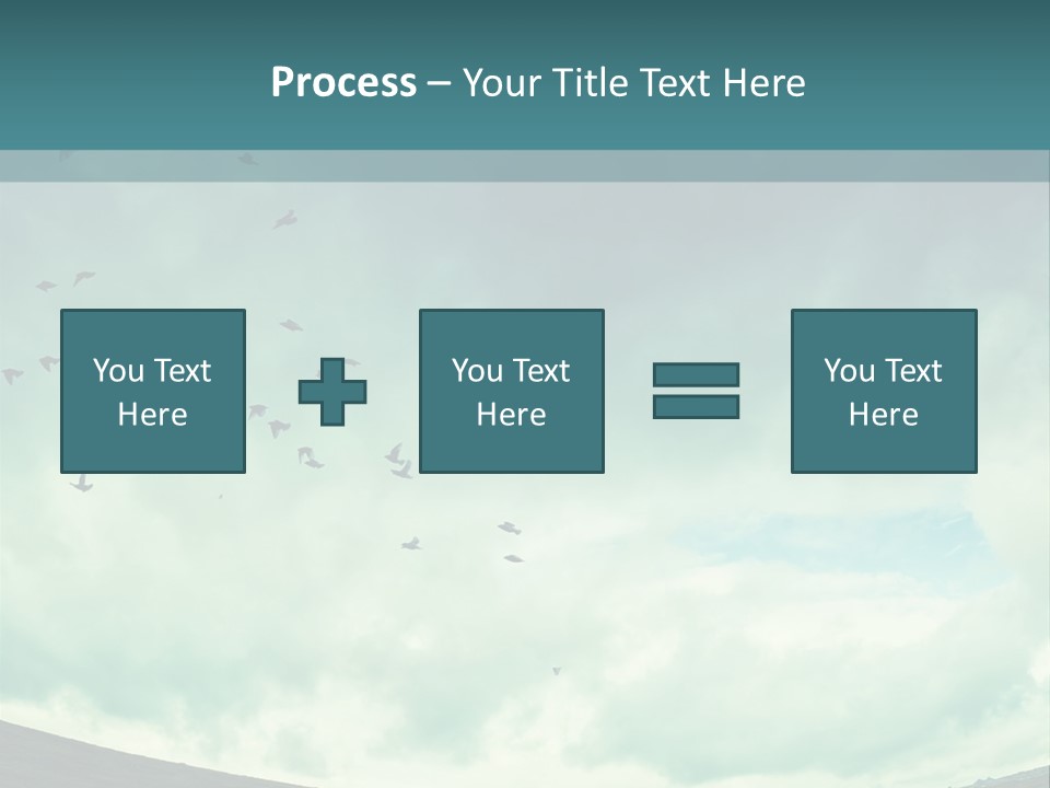 A Group Of Birds Flying In The Sky PowerPoint Template