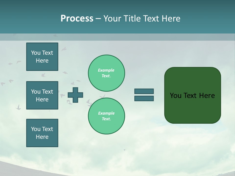 A Group Of Birds Flying In The Sky PowerPoint Template