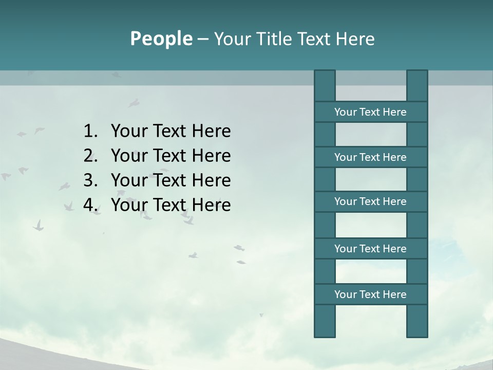 A Group Of Birds Flying In The Sky PowerPoint Template
