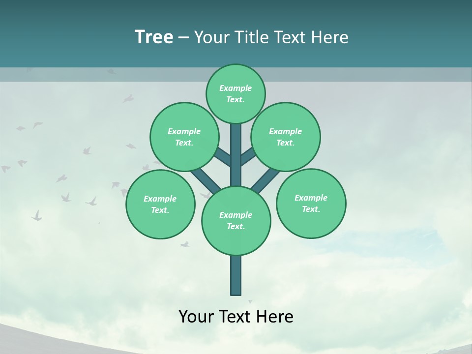 A Group Of Birds Flying In The Sky PowerPoint Template