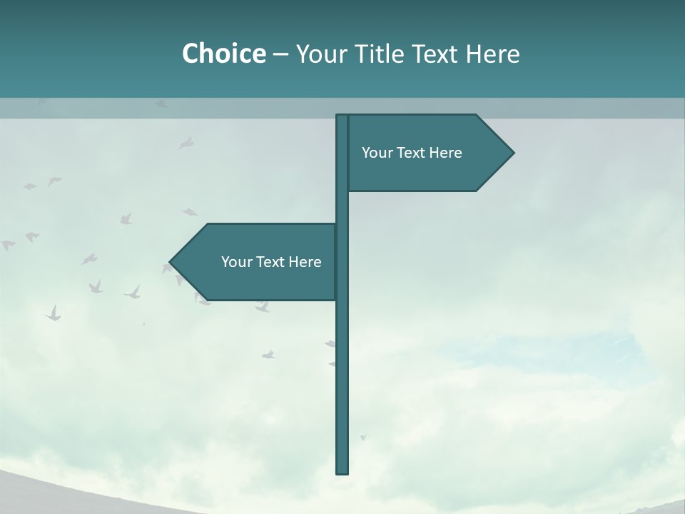 A Group Of Birds Flying In The Sky PowerPoint Template