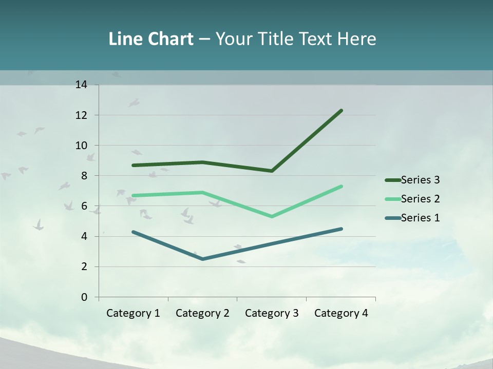 A Group Of Birds Flying In The Sky PowerPoint Template