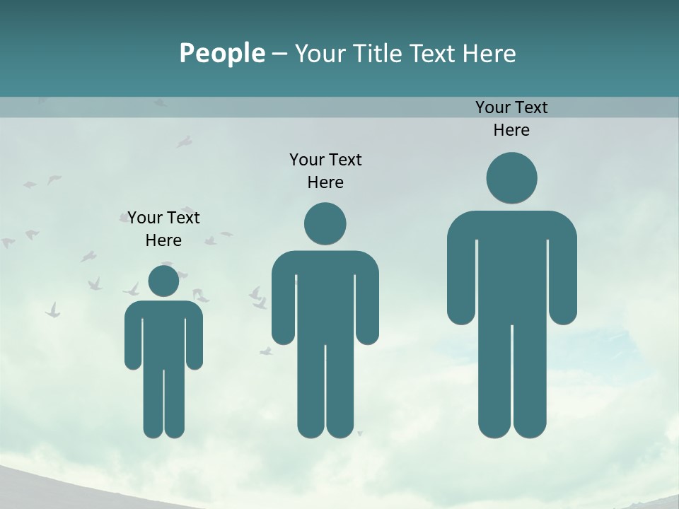 A Group Of Birds Flying In The Sky PowerPoint Template