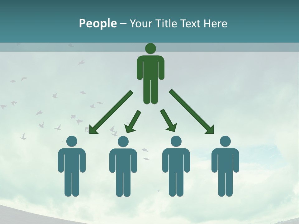 A Group Of Birds Flying In The Sky PowerPoint Template