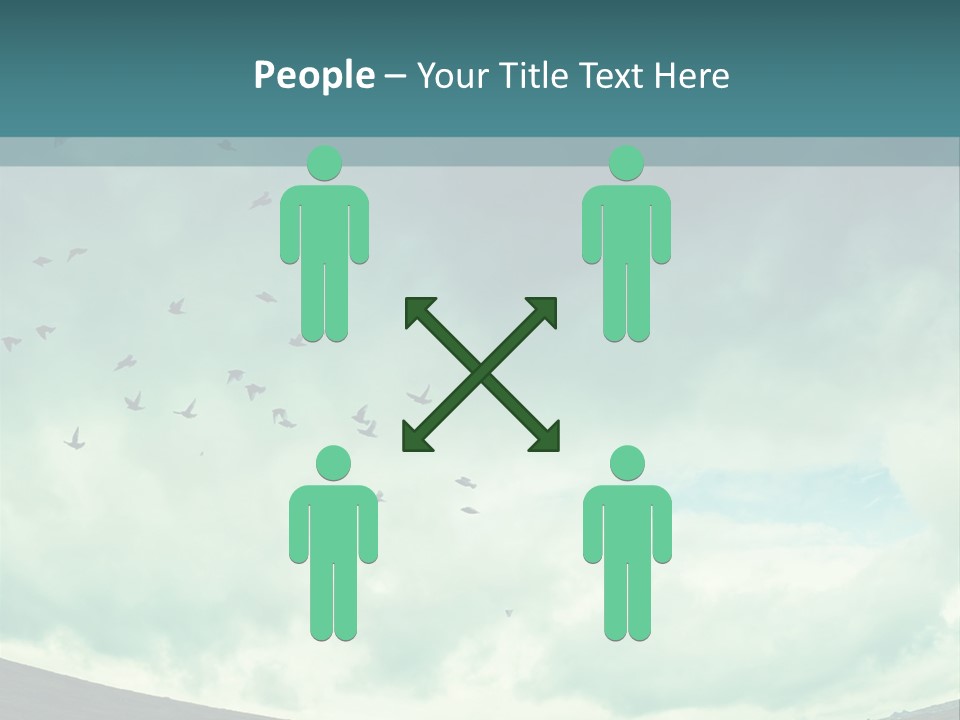 A Group Of Birds Flying In The Sky PowerPoint Template