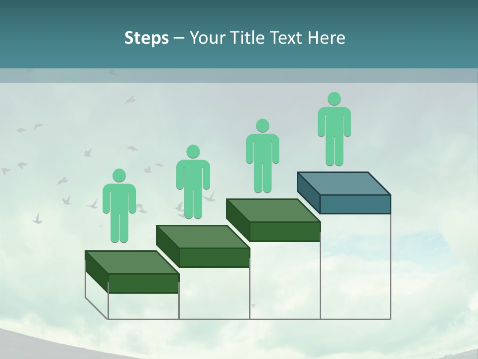 A Group Of Birds Flying In The Sky PowerPoint Template