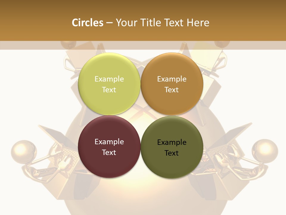 A Golden Globe With Arrows On Top Of It PowerPoint Template