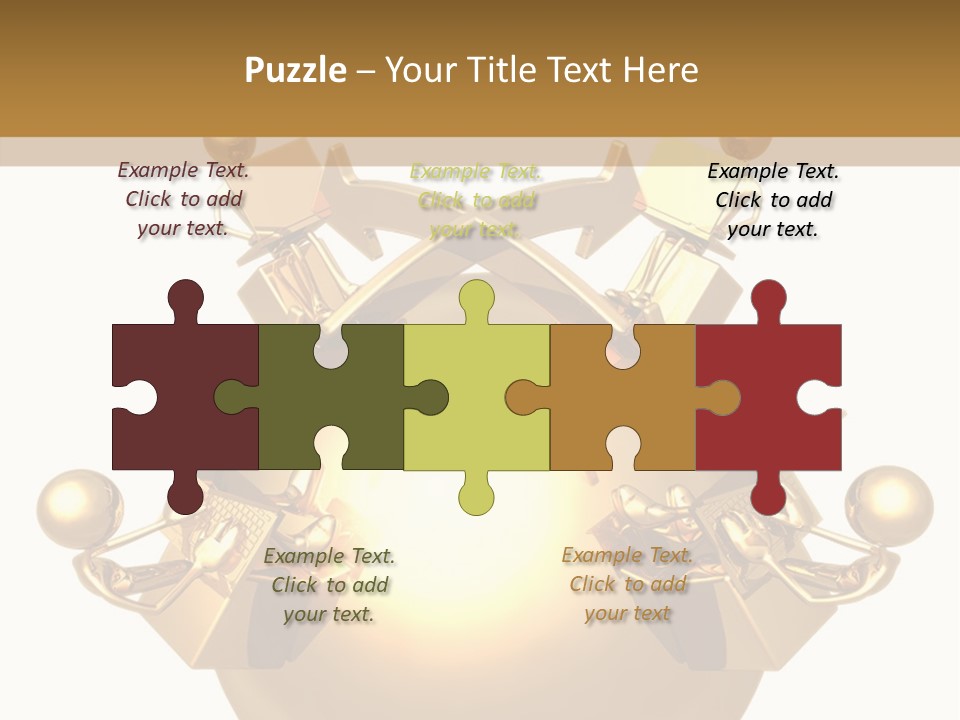 A Golden Globe With Arrows On Top Of It PowerPoint Template