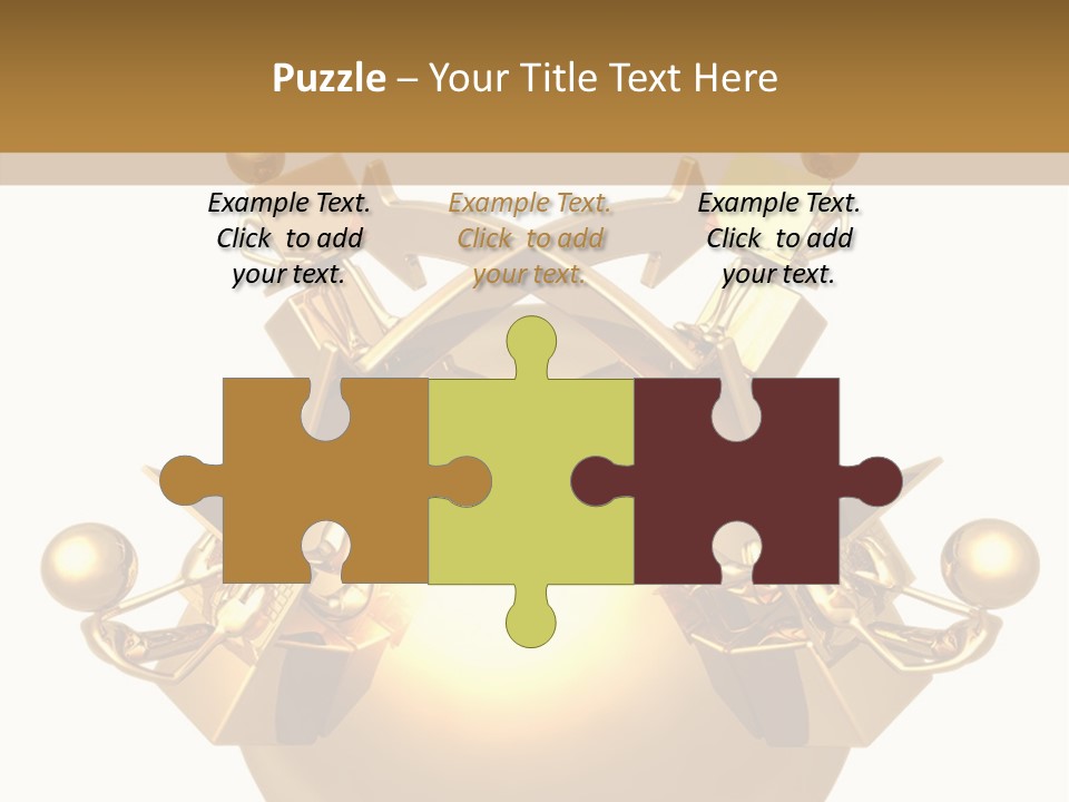 A Golden Globe With Arrows On Top Of It PowerPoint Template