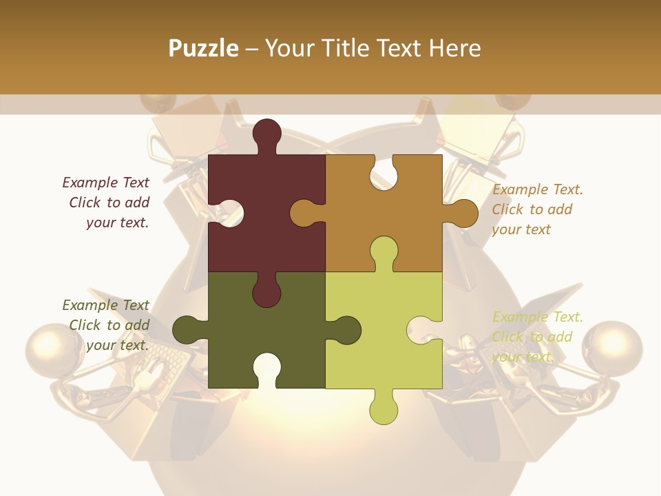 A Golden Globe With Arrows On Top Of It PowerPoint Template