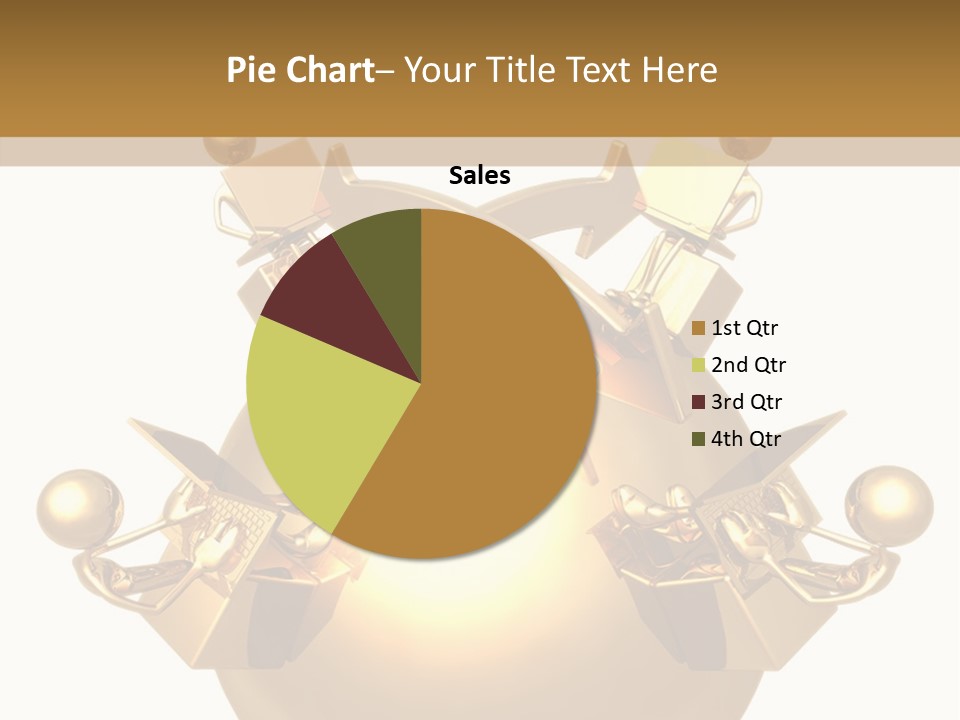 A Golden Globe With Arrows On Top Of It PowerPoint Template