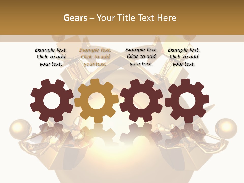 A Golden Globe With Arrows On Top Of It PowerPoint Template