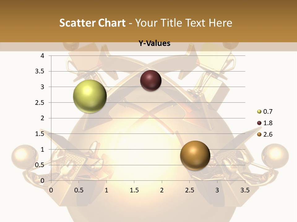 A Golden Globe With Arrows On Top Of It PowerPoint Template
