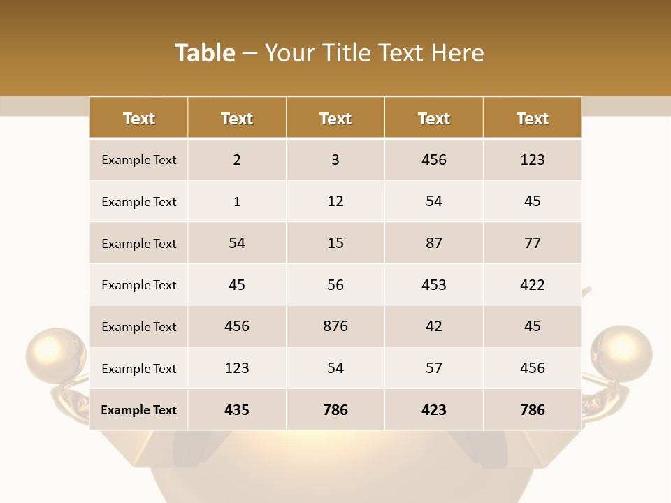A Golden Globe With Arrows On Top Of It PowerPoint Template