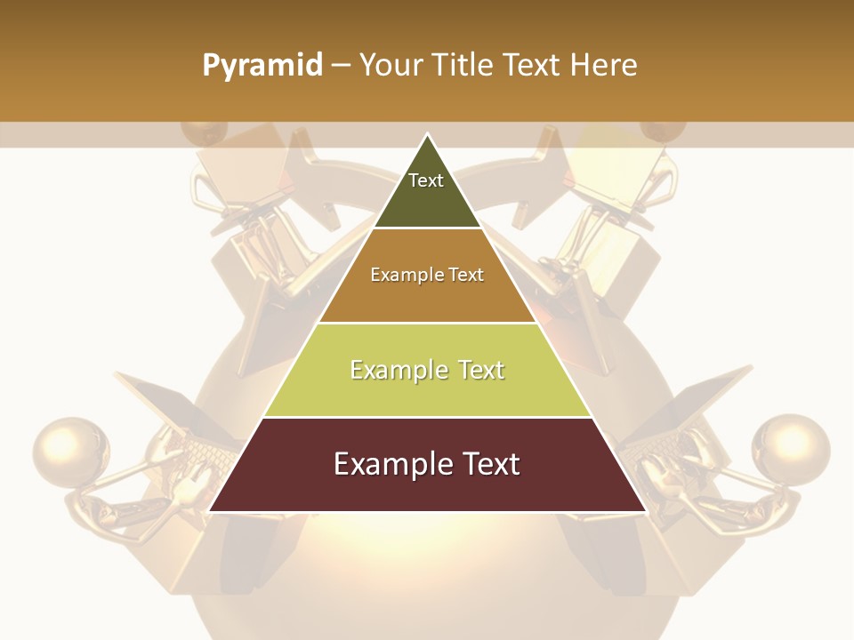 A Golden Globe With Arrows On Top Of It PowerPoint Template