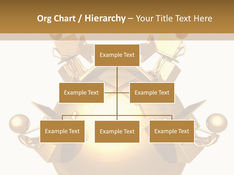 A Golden Globe With Arrows On Top Of It PowerPoint Template