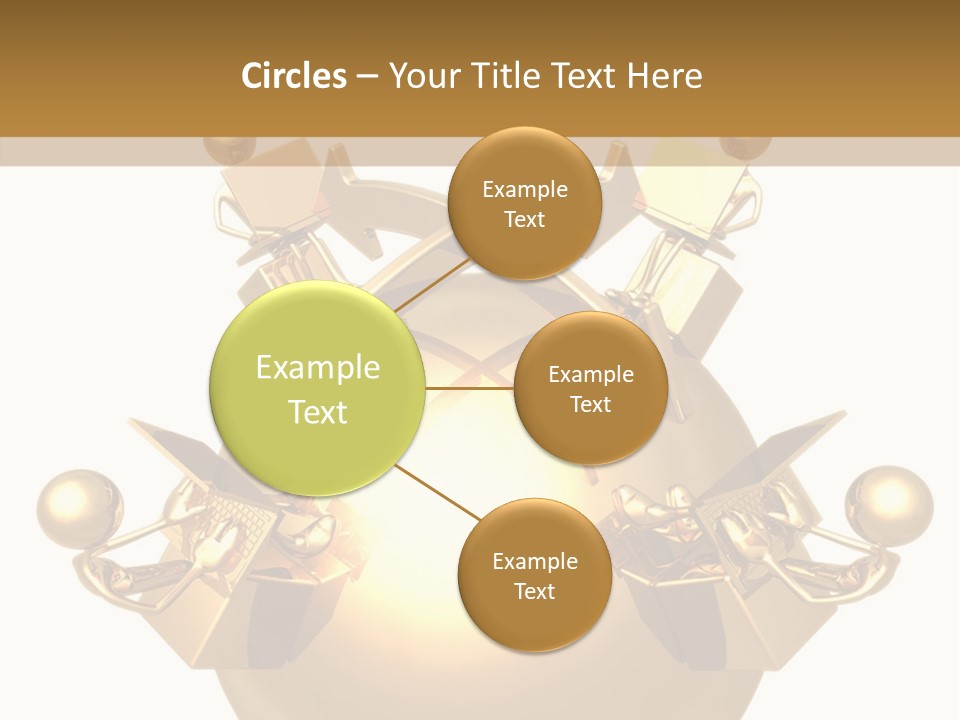 A Golden Globe With Arrows On Top Of It PowerPoint Template