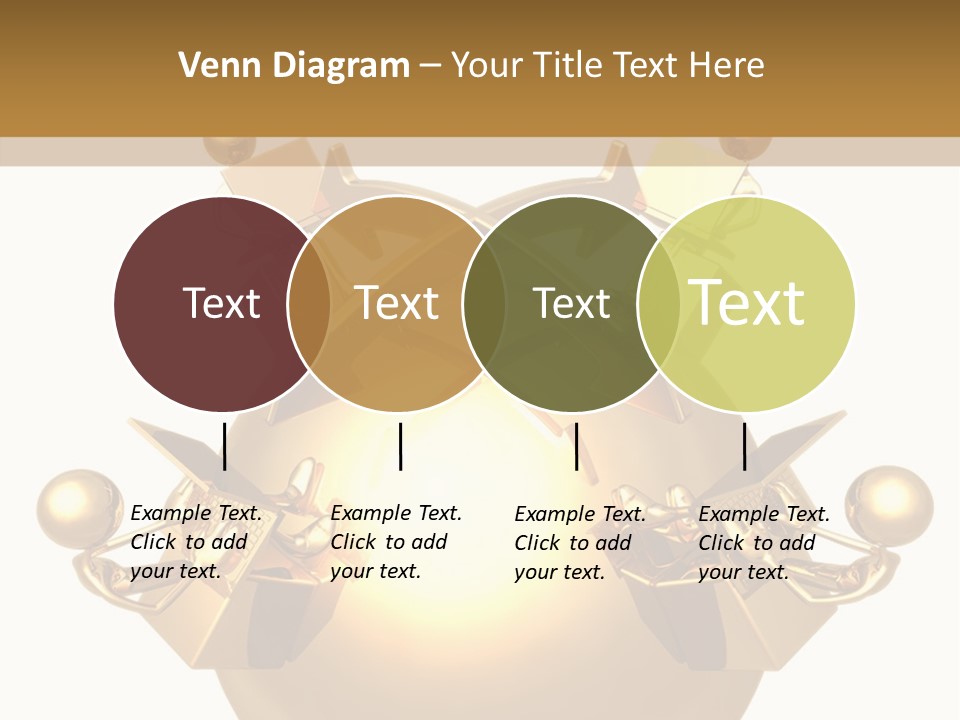A Golden Globe With Arrows On Top Of It PowerPoint Template