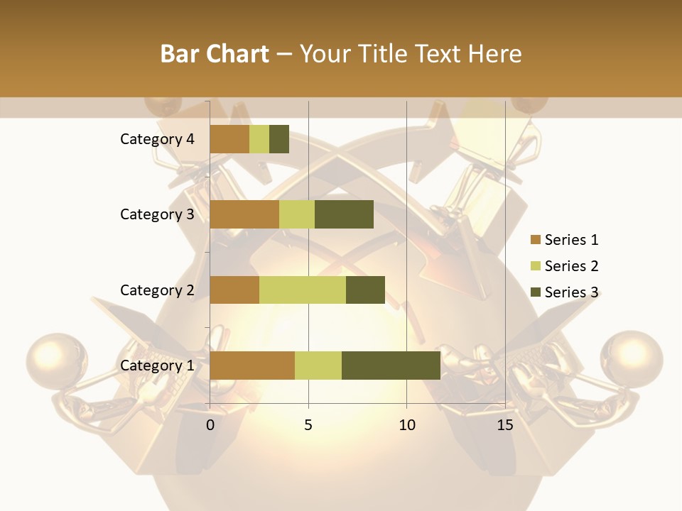 A Golden Globe With Arrows On Top Of It PowerPoint Template