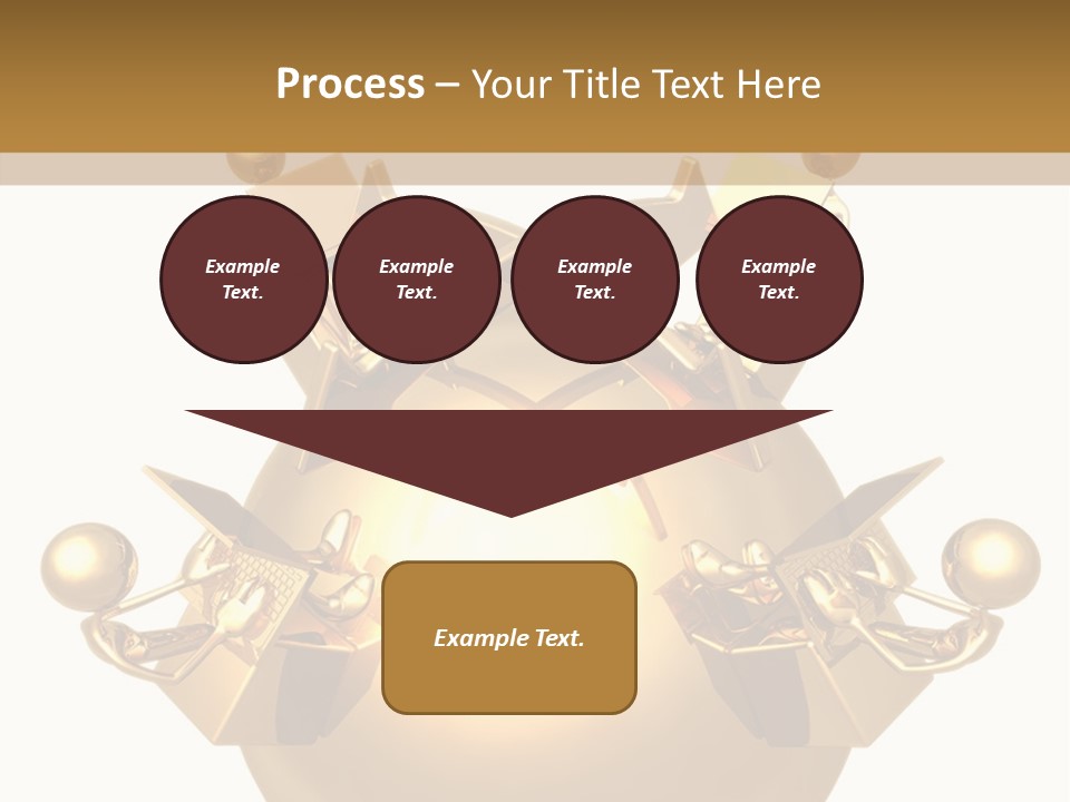 A Golden Globe With Arrows On Top Of It PowerPoint Template
