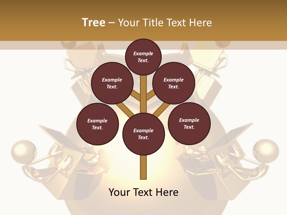 A Golden Globe With Arrows On Top Of It PowerPoint Template