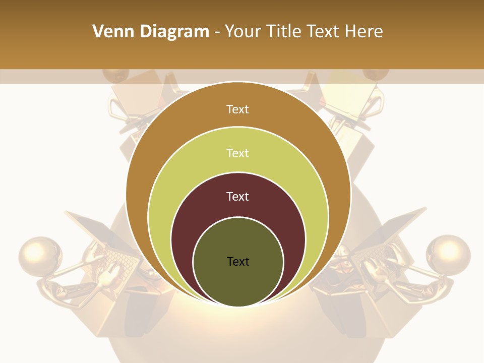 A Golden Globe With Arrows On Top Of It PowerPoint Template