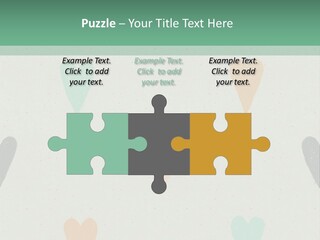 A Group Of Hearts On A Wall With A Green Background PowerPoint Template