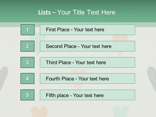 A Group Of Hearts On A Wall With A Green Background PowerPoint Template