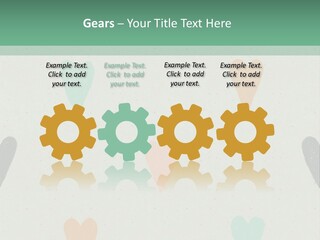 A Group Of Hearts On A Wall With A Green Background PowerPoint Template