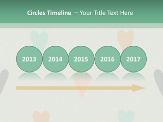 A Group Of Hearts On A Wall With A Green Background PowerPoint Template