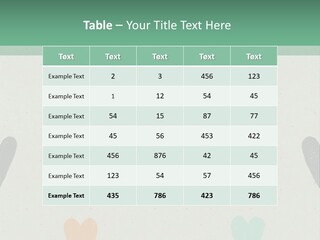 A Group Of Hearts On A Wall With A Green Background PowerPoint Template