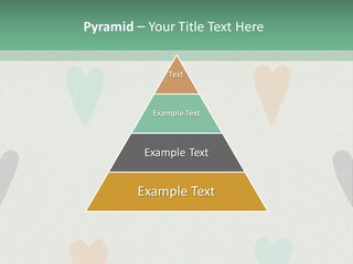 A Group Of Hearts On A Wall With A Green Background PowerPoint Template