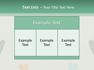 A Group Of Hearts On A Wall With A Green Background PowerPoint Template