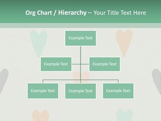 A Group Of Hearts On A Wall With A Green Background PowerPoint Template