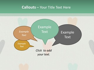 A Group Of Hearts On A Wall With A Green Background PowerPoint Template