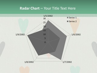 A Group Of Hearts On A Wall With A Green Background PowerPoint Template