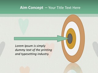 A Group Of Hearts On A Wall With A Green Background PowerPoint Template