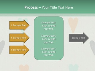 A Group Of Hearts On A Wall With A Green Background PowerPoint Template