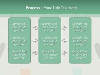 A Group Of Hearts On A Wall With A Green Background PowerPoint Template