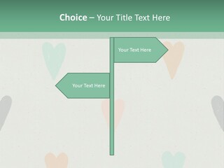 A Group Of Hearts On A Wall With A Green Background PowerPoint Template