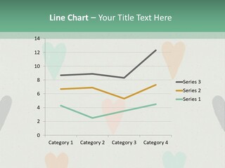 A Group Of Hearts On A Wall With A Green Background PowerPoint Template