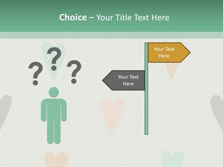 A Group Of Hearts On A Wall With A Green Background PowerPoint Template