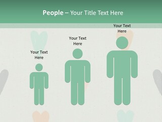 A Group Of Hearts On A Wall With A Green Background PowerPoint Template