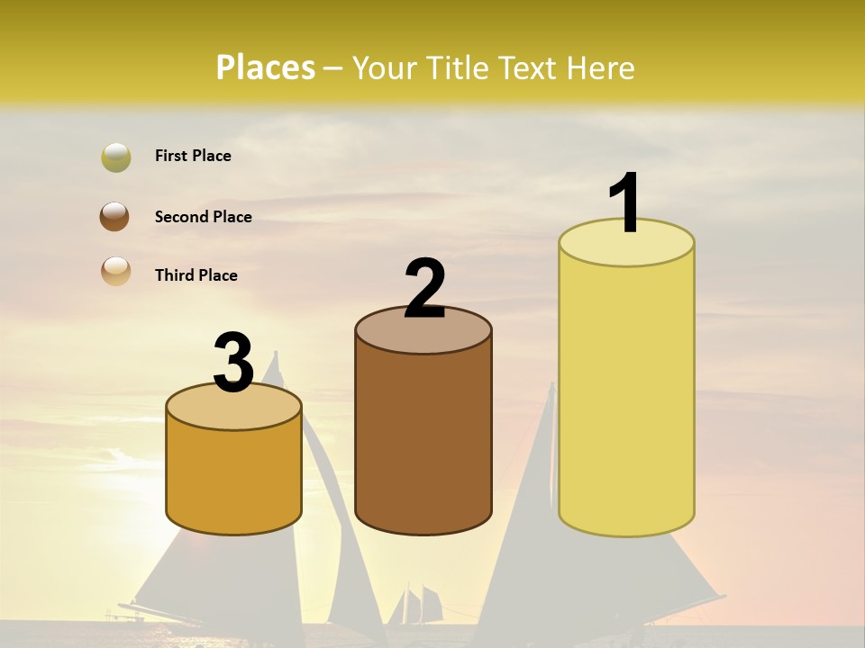 Two Sailboats In The Ocean At Sunset Powerpoint Template PowerPoint Template